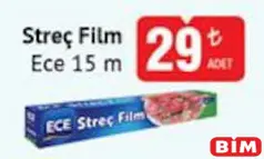 ECE STREÇ FİLM 15 M fiyat ve kampanya bilgisi